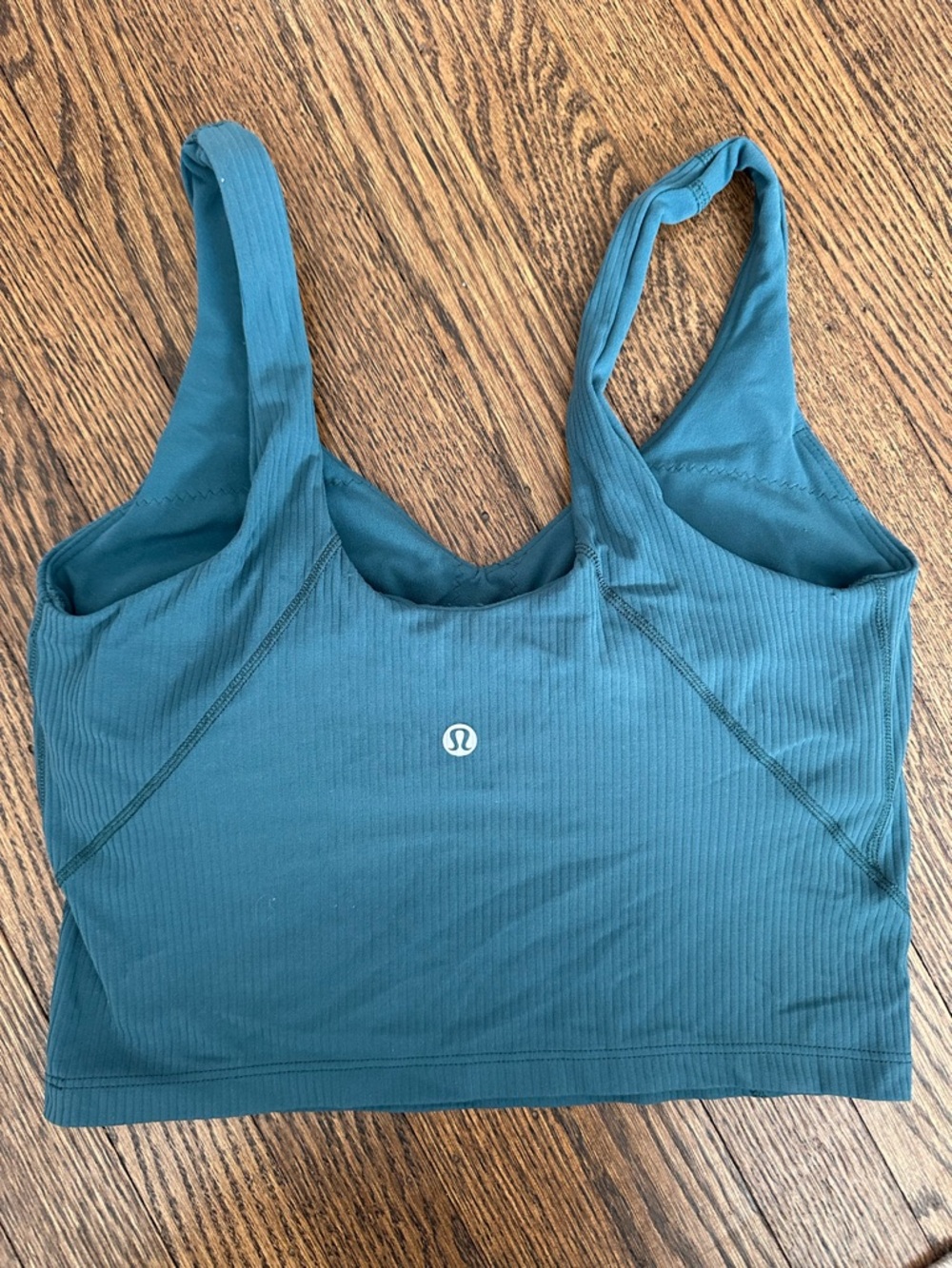 Lululemon Ribbed Align Crop Tank Top - Teal - Picture 2 of 2